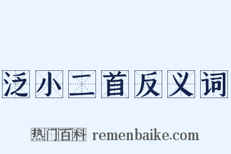 泛小二首反义词是什么意思的图片